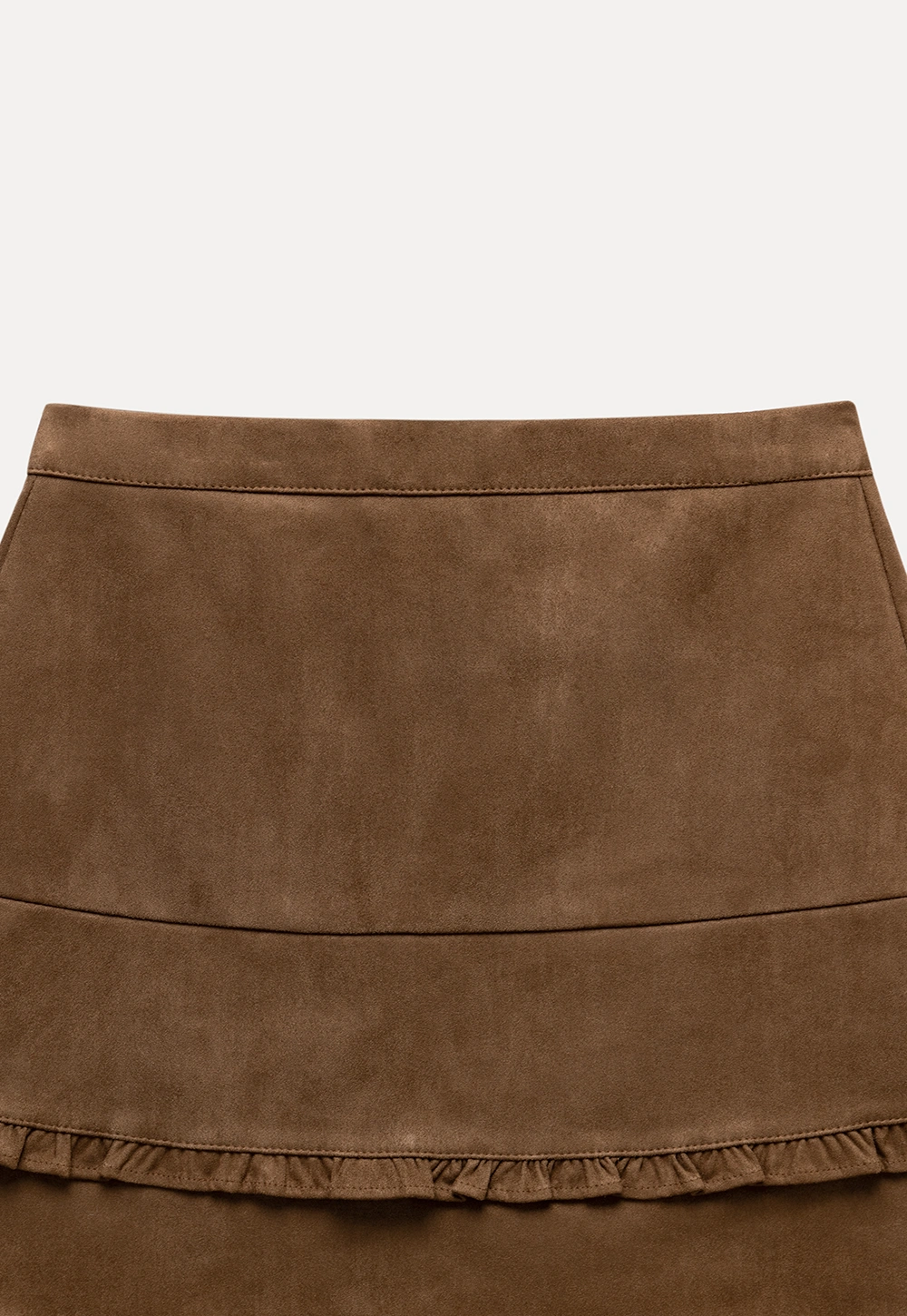 Ruffle Hem A-Line Mini Skirt