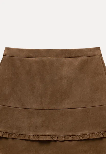 Ruffle Hem A-Line Mini Skirt