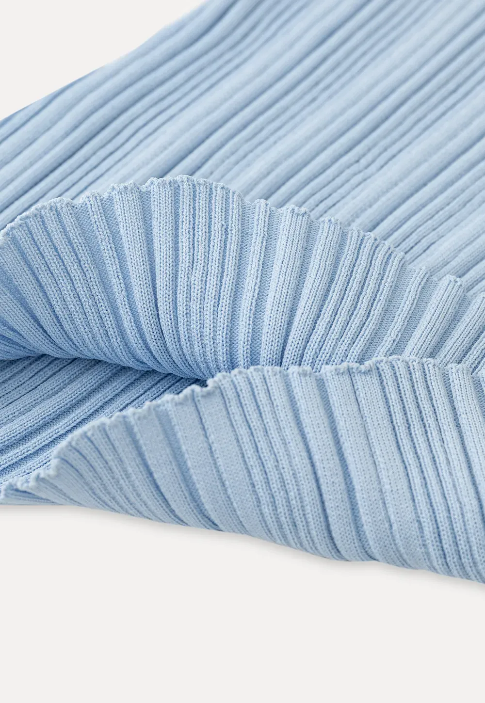 Ribbed Knit Short Sleeve Crew Neck Sweater