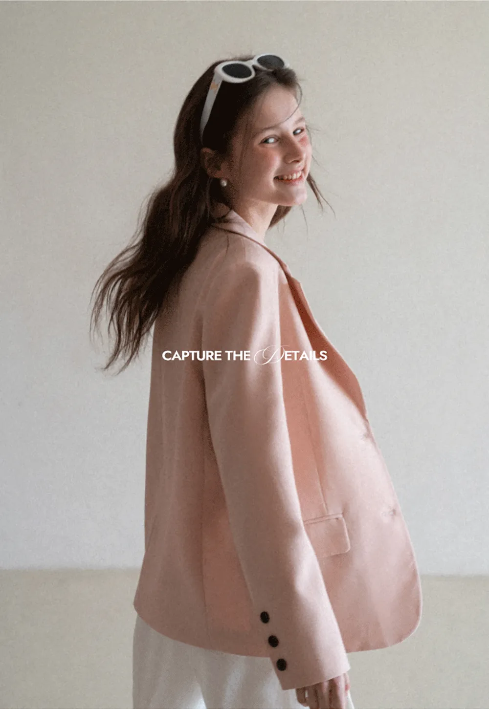 Short Jacket with Notched Collar and Sleeve Buttons