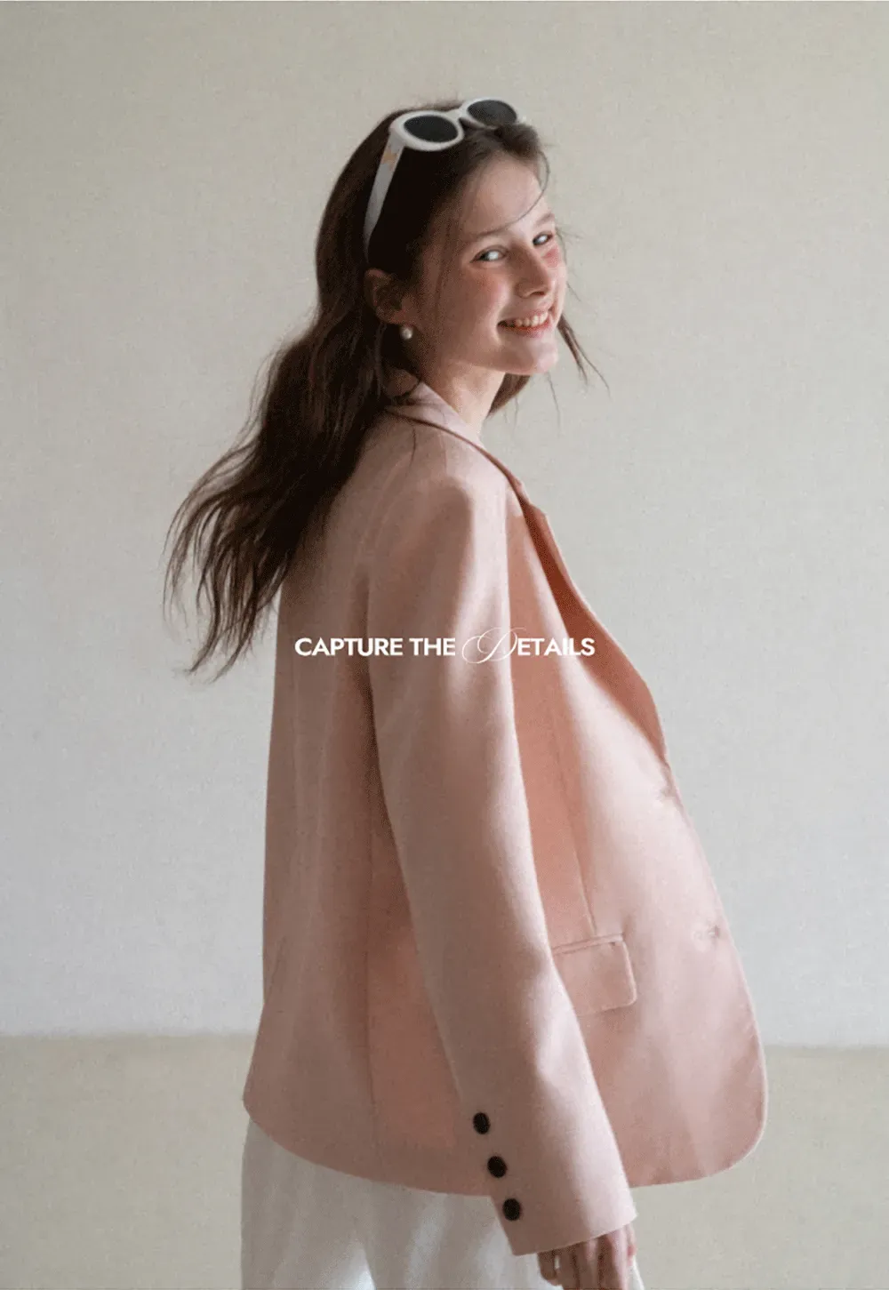 Short Jacket with Notched Collar and Sleeve Buttons