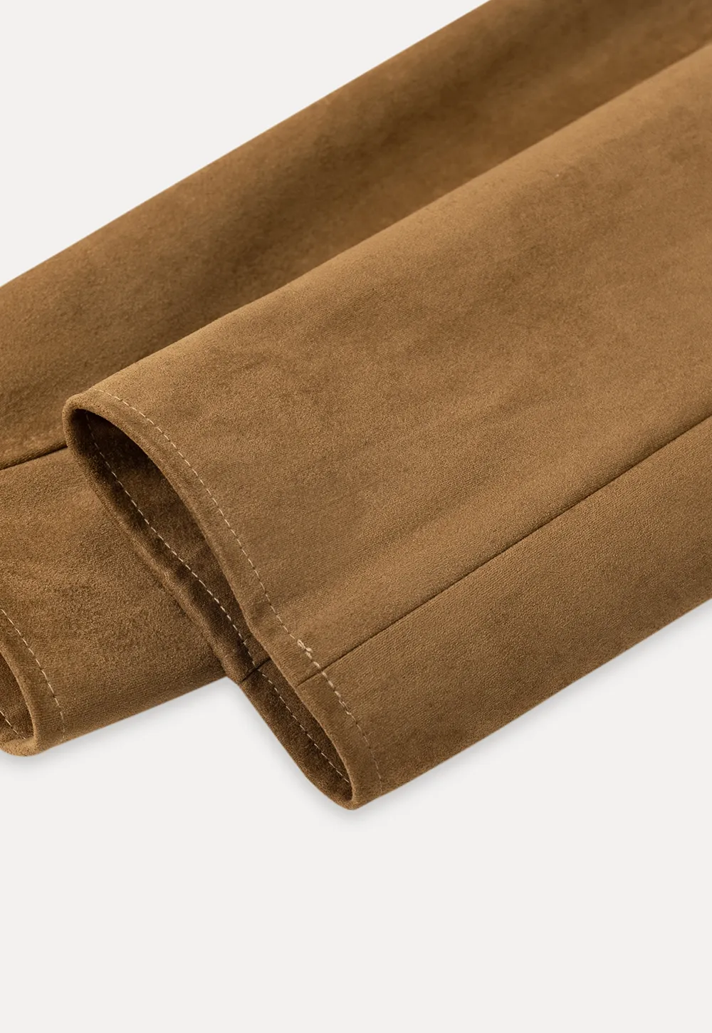 Soft Faux Suede Jacket with Button Closure and Collar Design