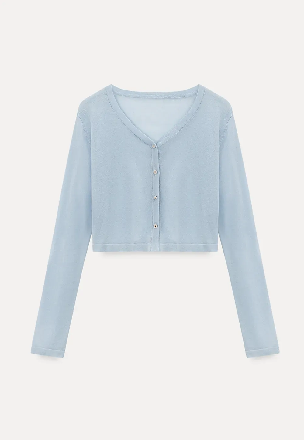 Lightweight Long Sleeve Cropped Knit Top