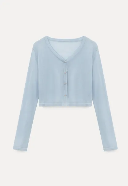 Lightweight Long Sleeve Cropped Knit Top