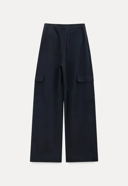 Wide Leg Pleated Casual Pants