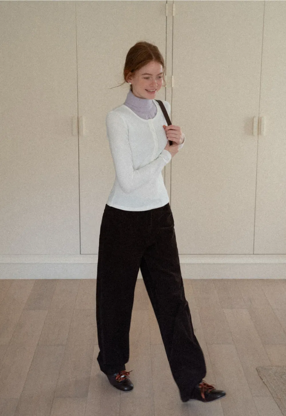 Stylish Gray Long-Sleeve Turtleneck Top