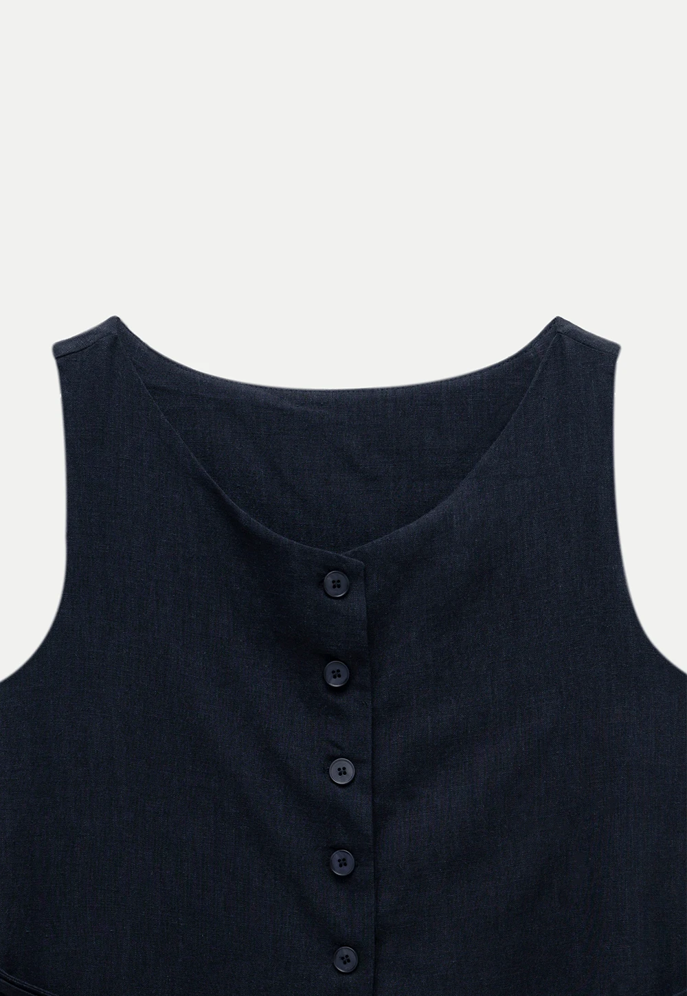 Women’s Button Vest & Wide-Leg Pants Set with Waist Cord