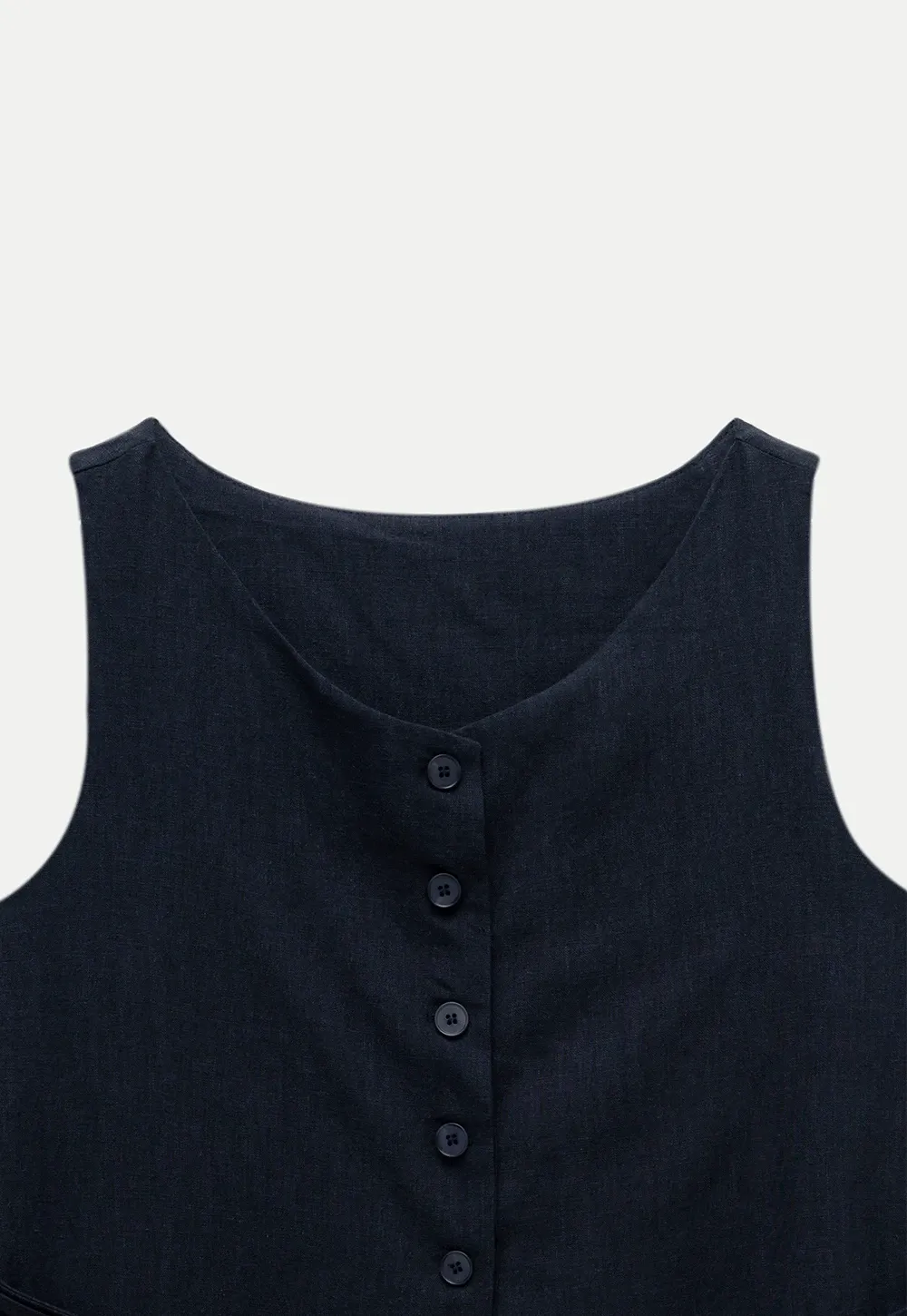 Women’s Button Vest & Wide-Leg Pants Set with Waist Cord