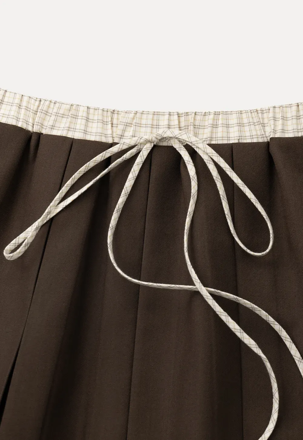 Pleated Drawstring Waist Skirt