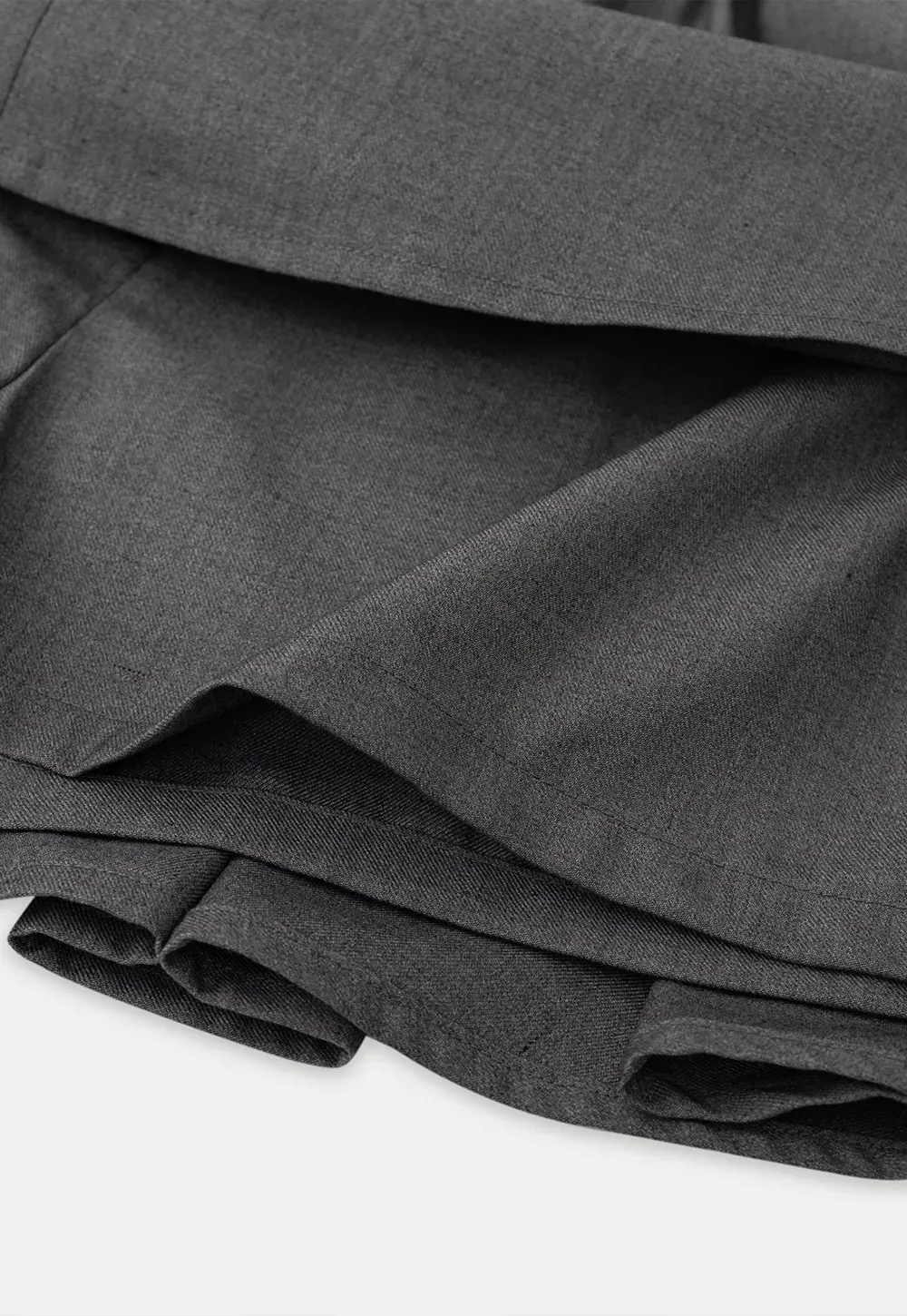 Pleated A-line Mini Skirt with Waistband