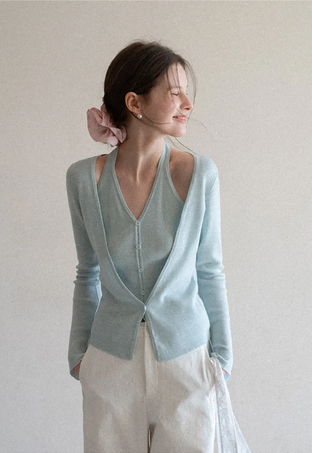 Wide Leg Casual Pants with Front Pockets