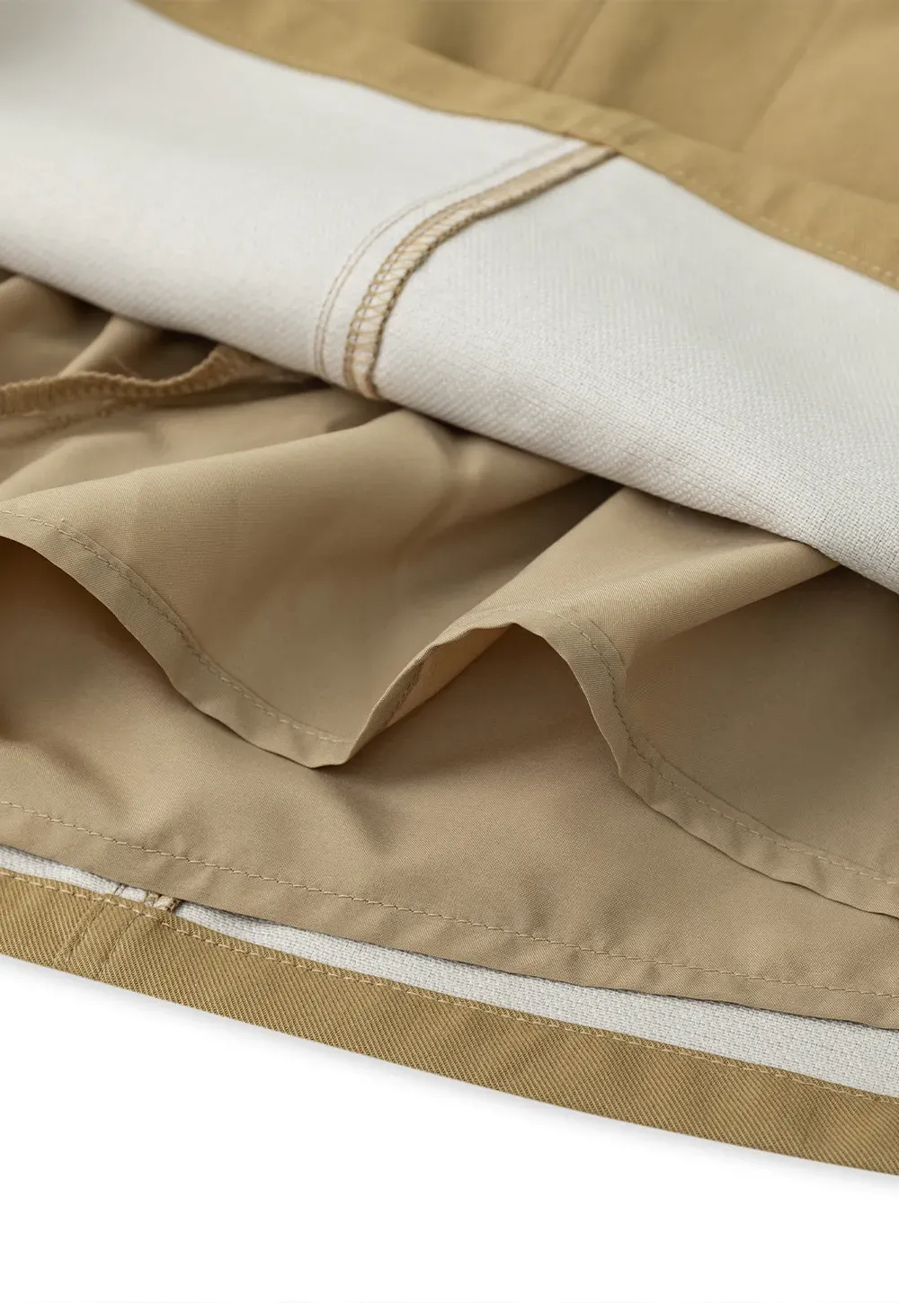 A-line mini skirt with front pockets and belt loops