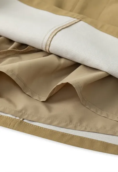 A-line mini skirt with front pockets and belt loops