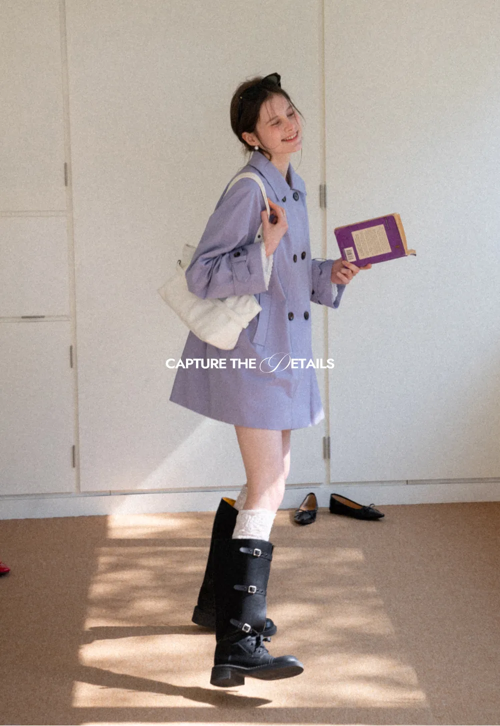 Elegant Double Breasted Short Jacket