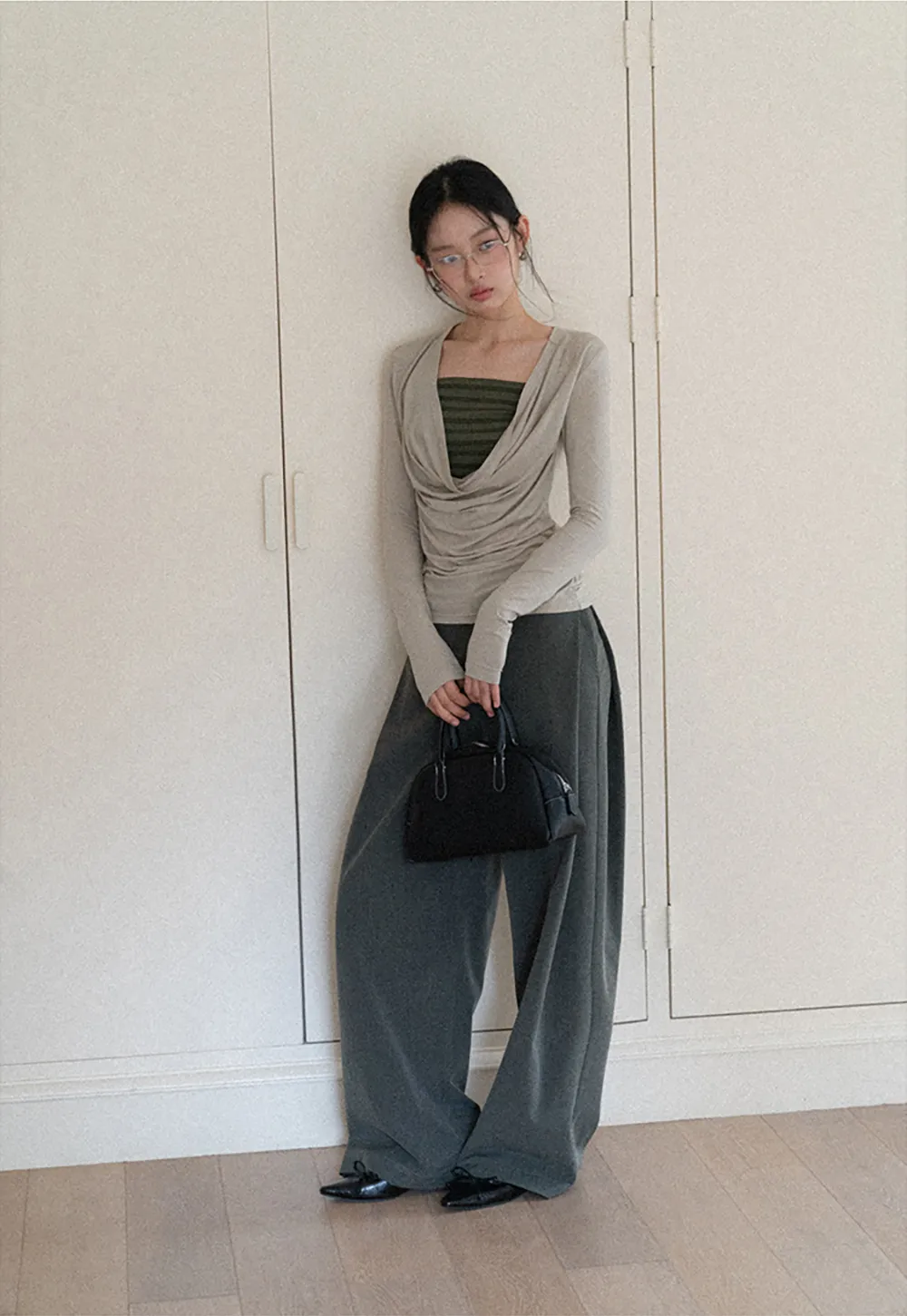 Wide Leg High Waist Casual Pants