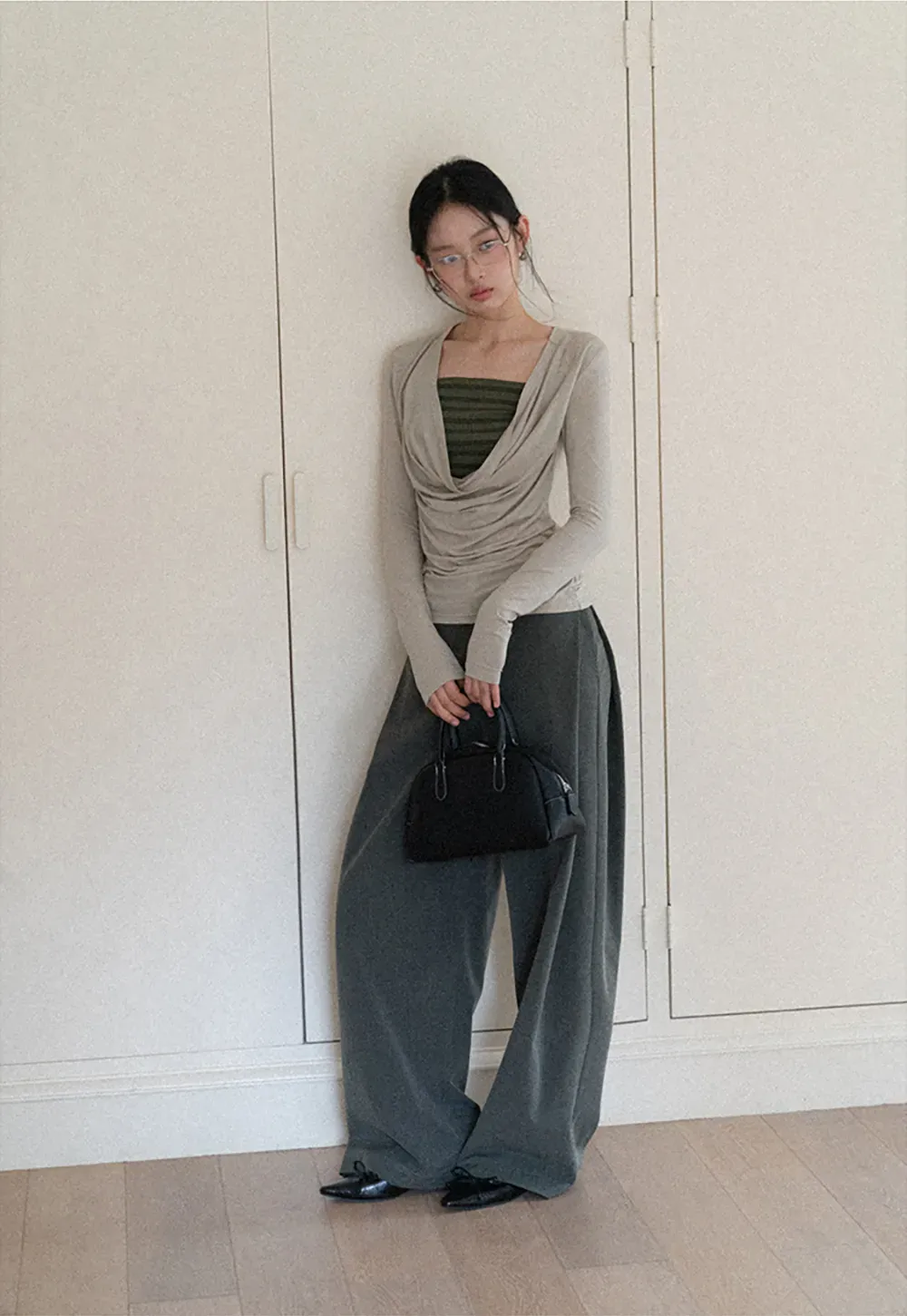 Wide Leg High Waist Casual Pants