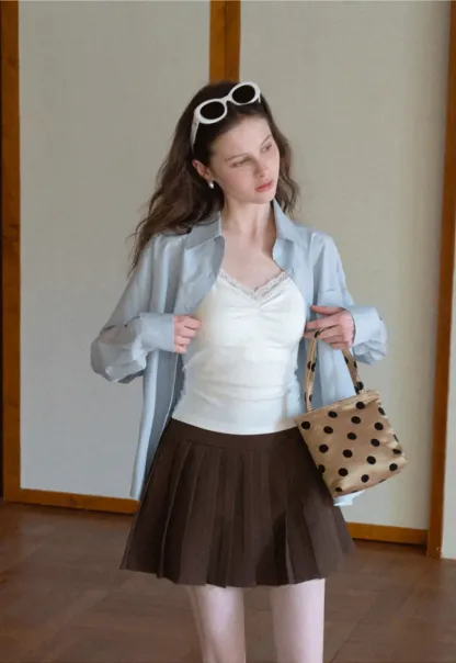 Classic button down shirt with rolled sleeves