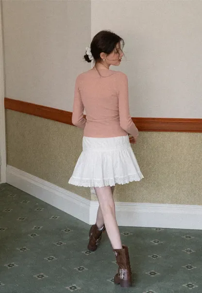 Woolen knit sweater and tank top