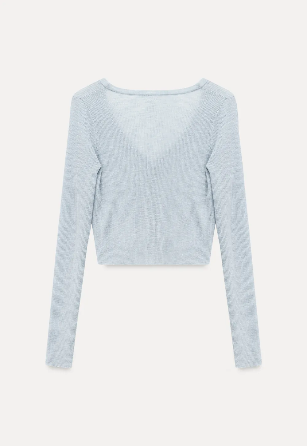 Lightweight Ribbed Knit Cardigan with Open Front