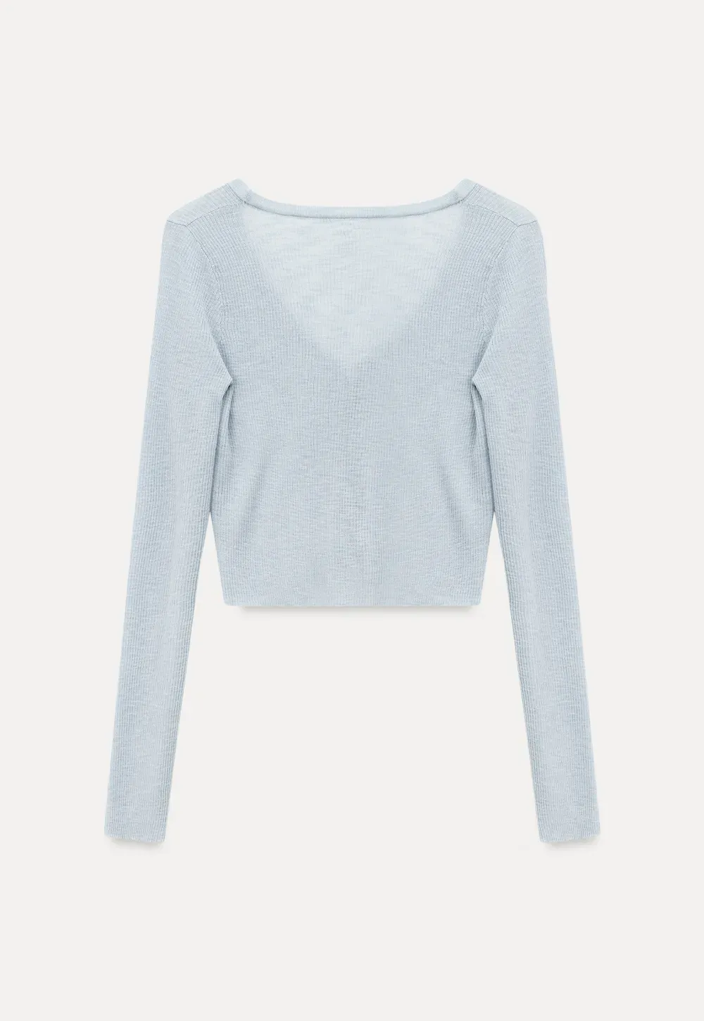 Lightweight Ribbed Knit Cardigan with Open Front