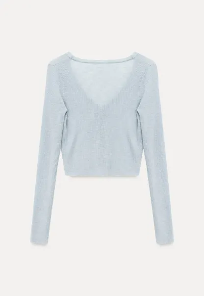 Lightweight Ribbed Knit Cardigan with Open Front