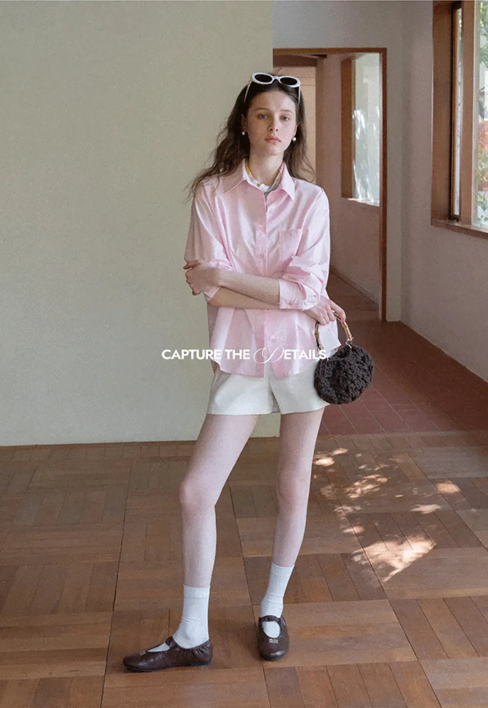 Classic button down shirt with rolled sleeves