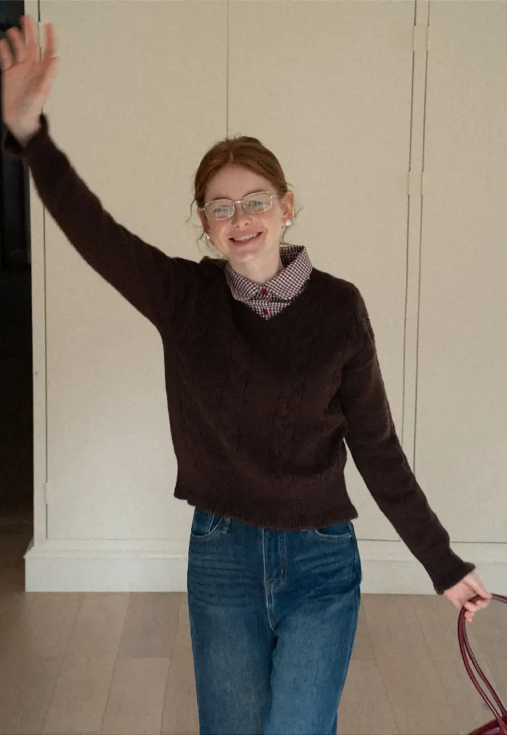 Women's Knit Sweater Round Neck Long Sleeve Casual Wear