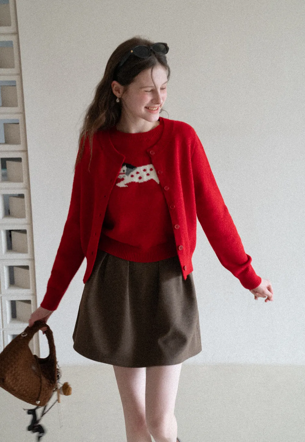 Stylish Knit Cardigan with Embroidered Design