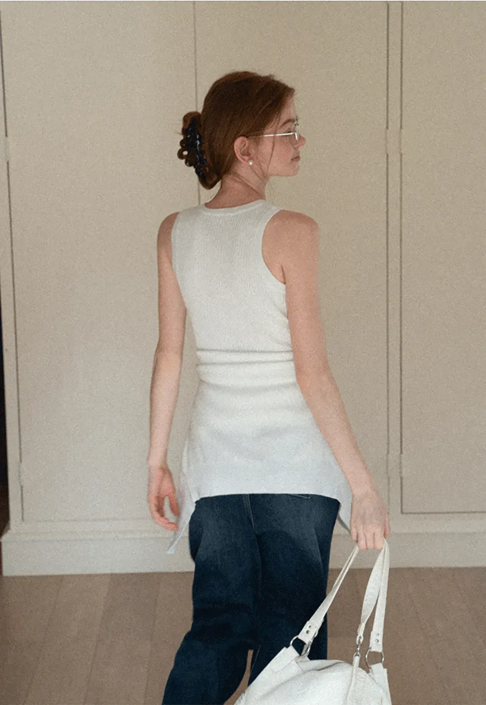 Ribbed Knit Tank Top for Women