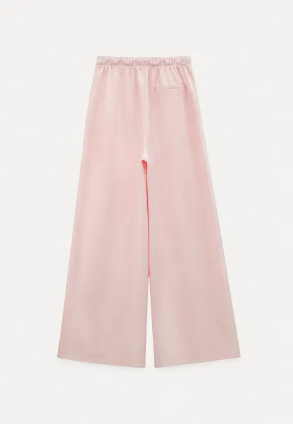 Wide Leg Drawstring Waist Casual Pants
