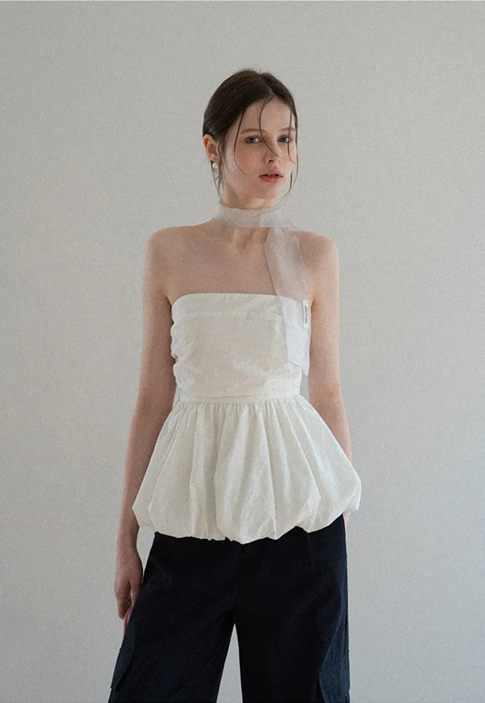 Wide Leg Pleated Casual Pants