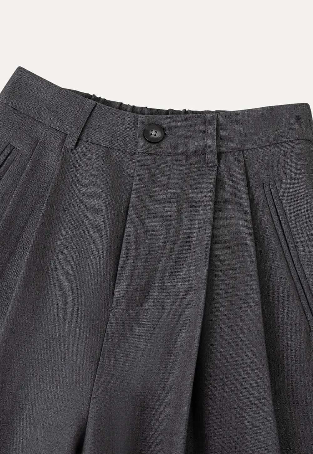 Wide Leg Pleated Casual Pants