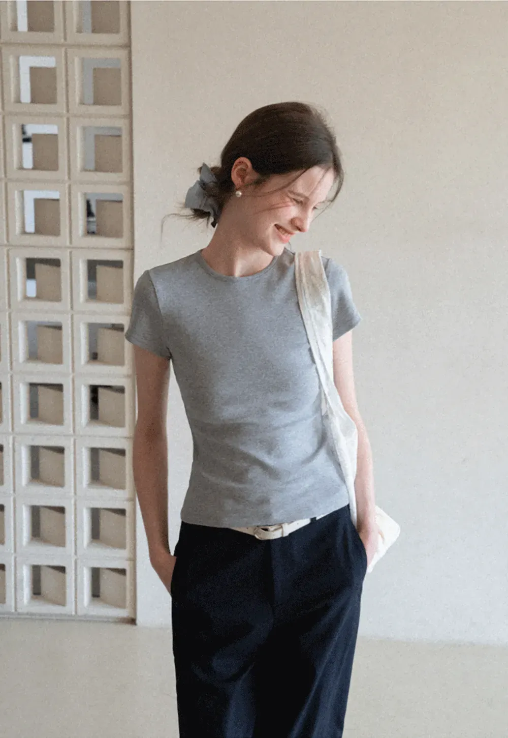 Slim Fit Short Sleeve Crew Neck T Shirt