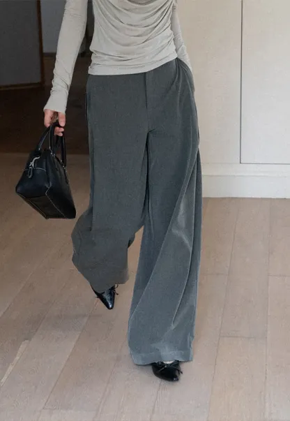 Wide Leg High Waist Casual Pants