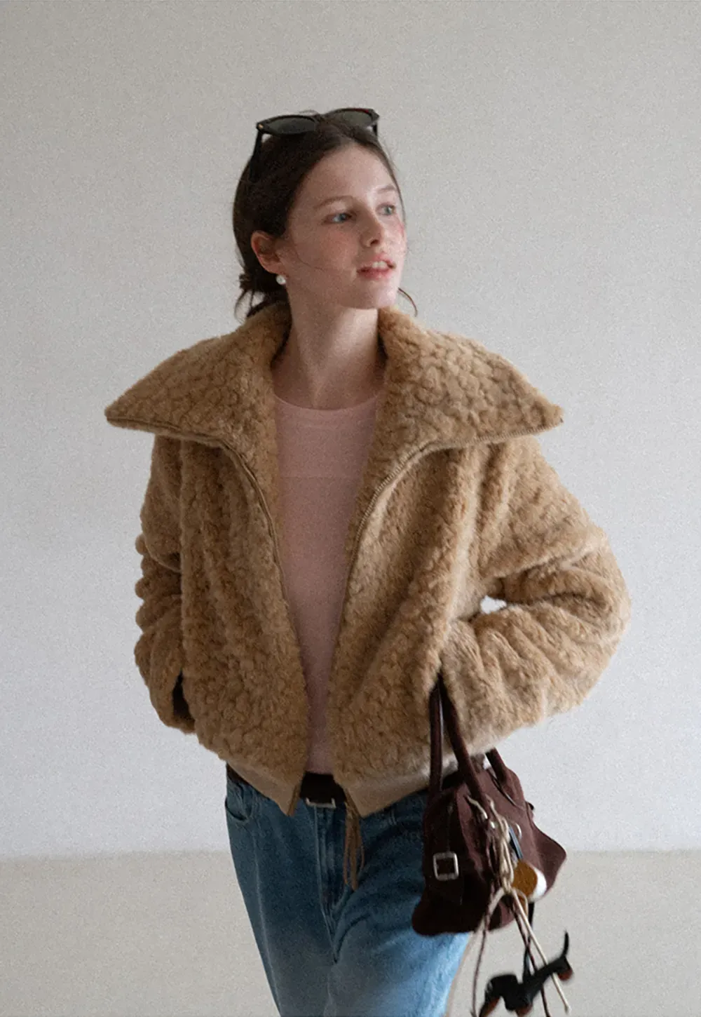 Long sleeve round neck layered t shirt design top