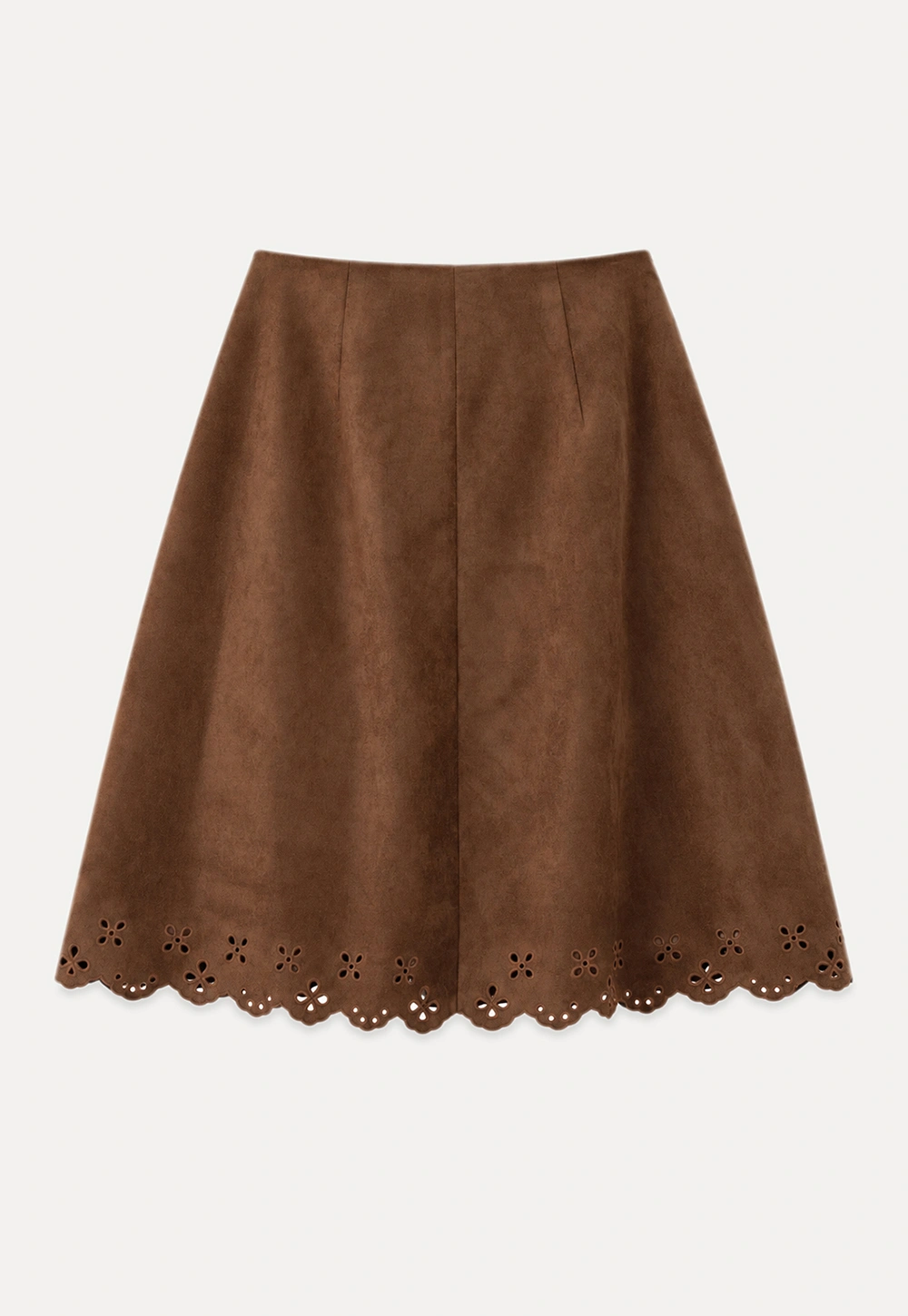Pleated Skirt with Laser Cut Floral Hem