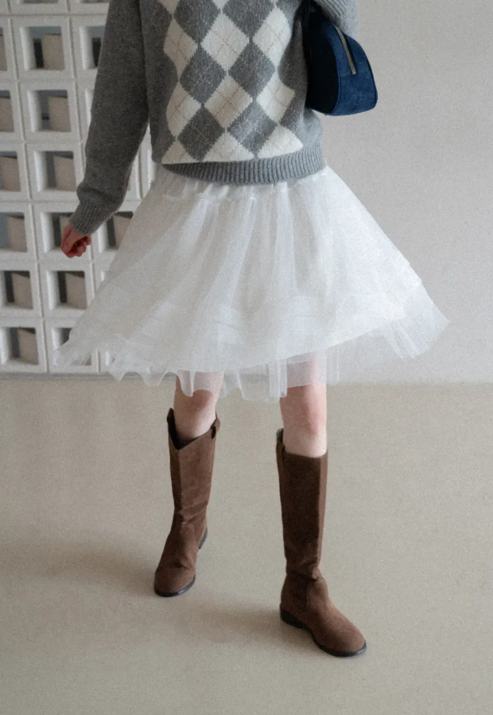 fluffy layered tulle skirt with elastic waistband