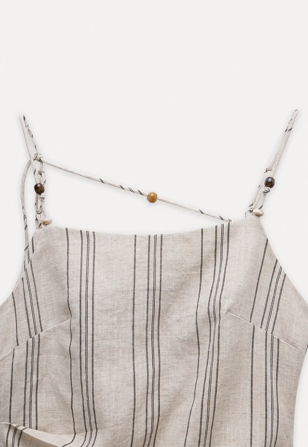 Women’s Striped Beaded Strap Cami Top