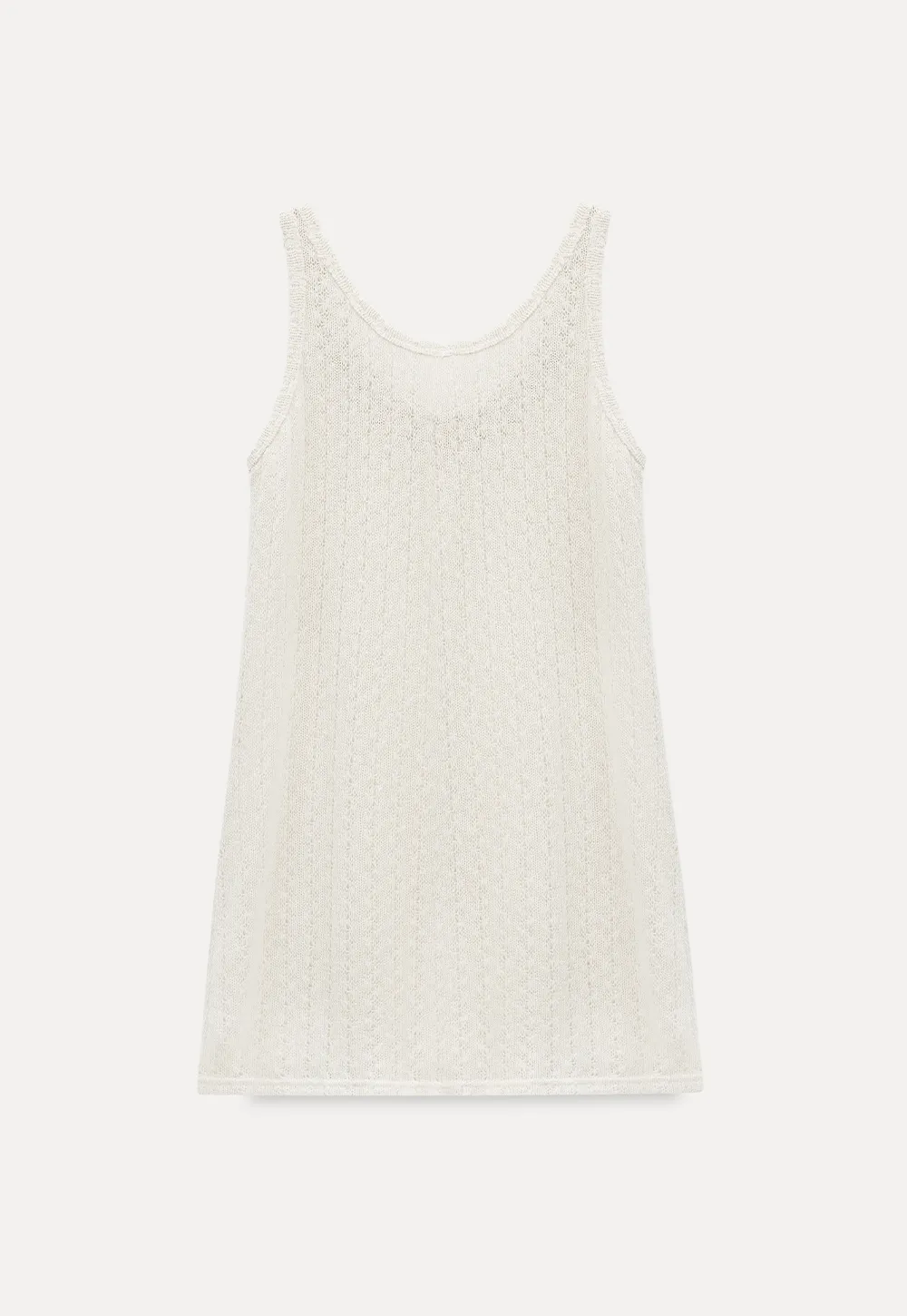 knitted sleeveless tank top with lace trim and button details