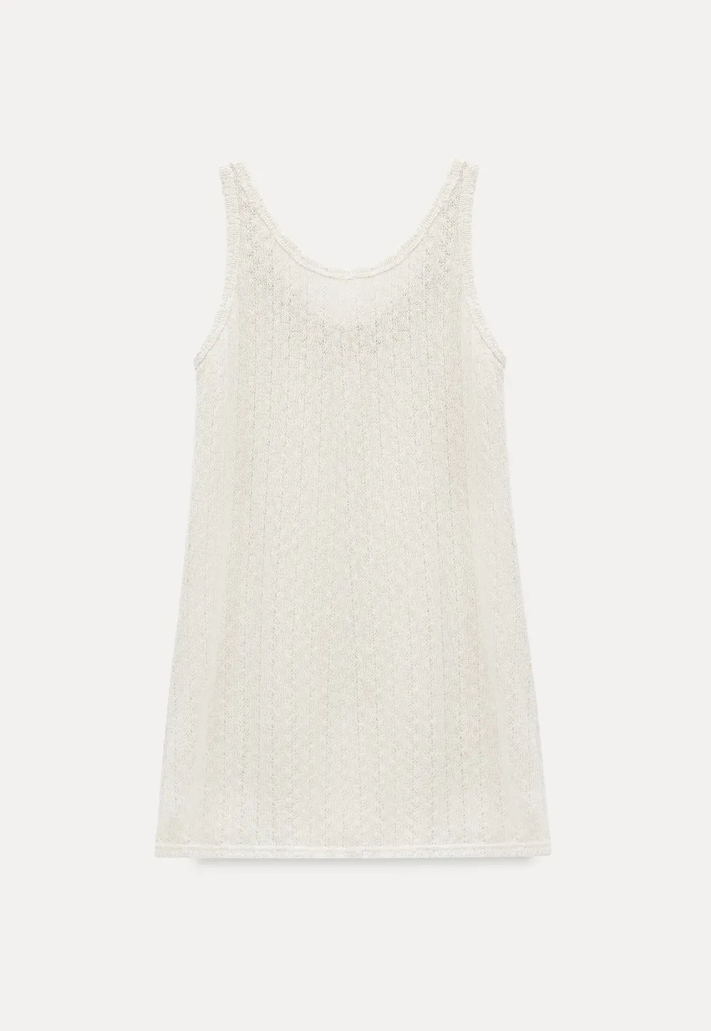 knitted sleeveless tank top with lace trim and button details
