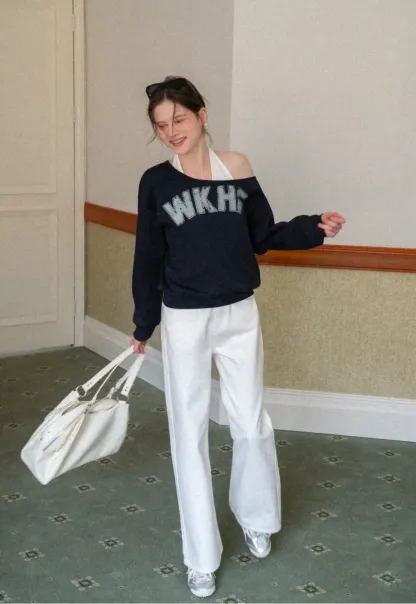 Off Shoulder Sweatshirt with Halter Top