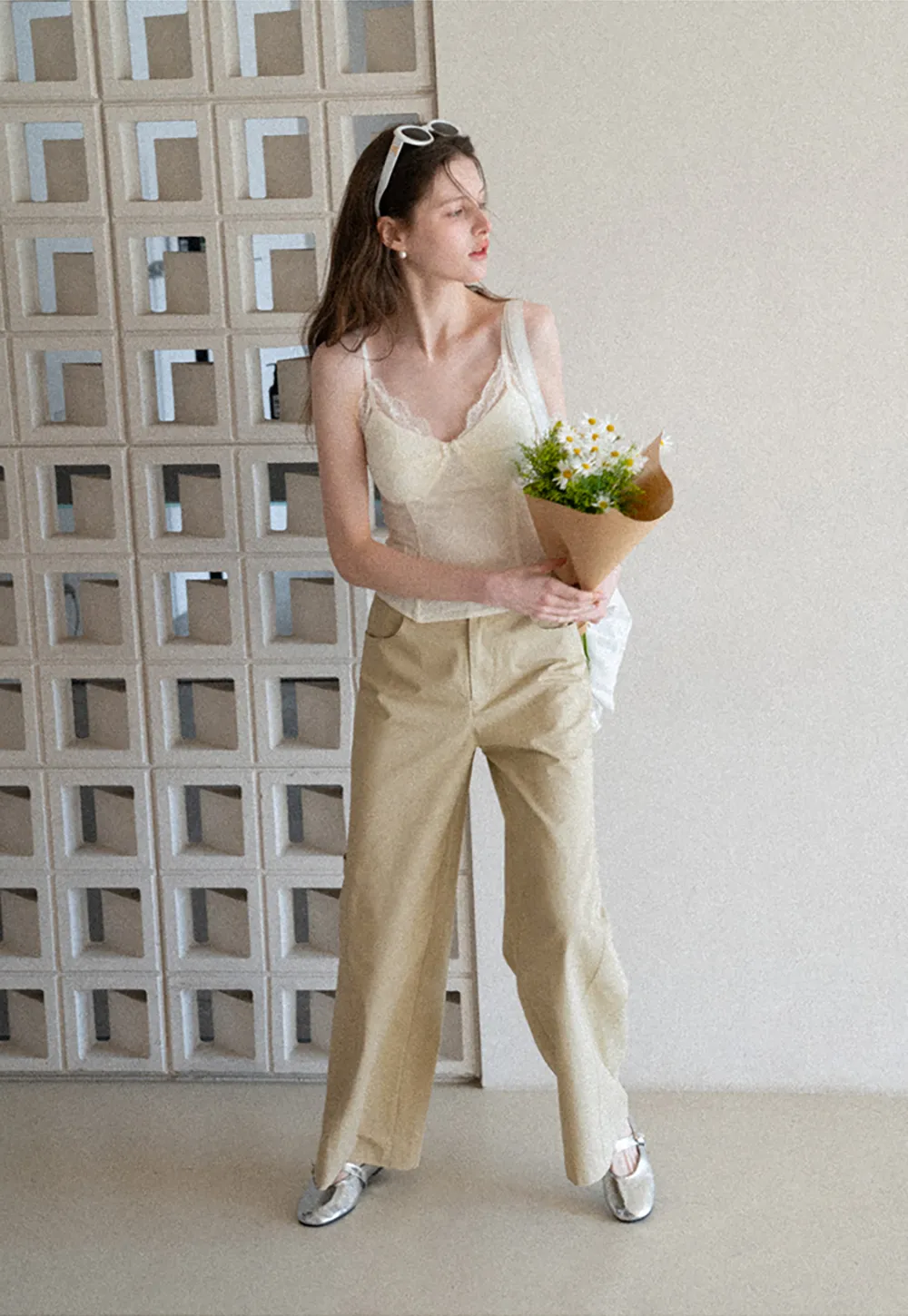 Wide Leg Casual Pants with Front Pockets