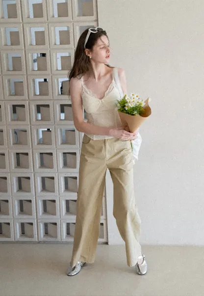 Wide Leg Casual Pants with Front Pockets