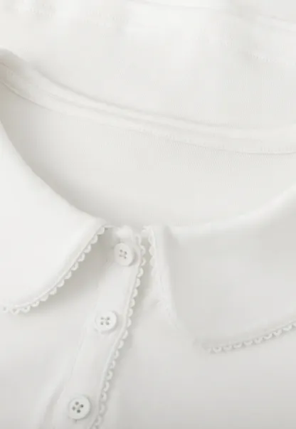 Short Sleeve Collared Button Front T Shirt