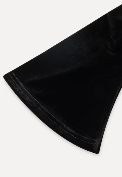 Elegant Velvet Mini Dress with Flared Sleeves