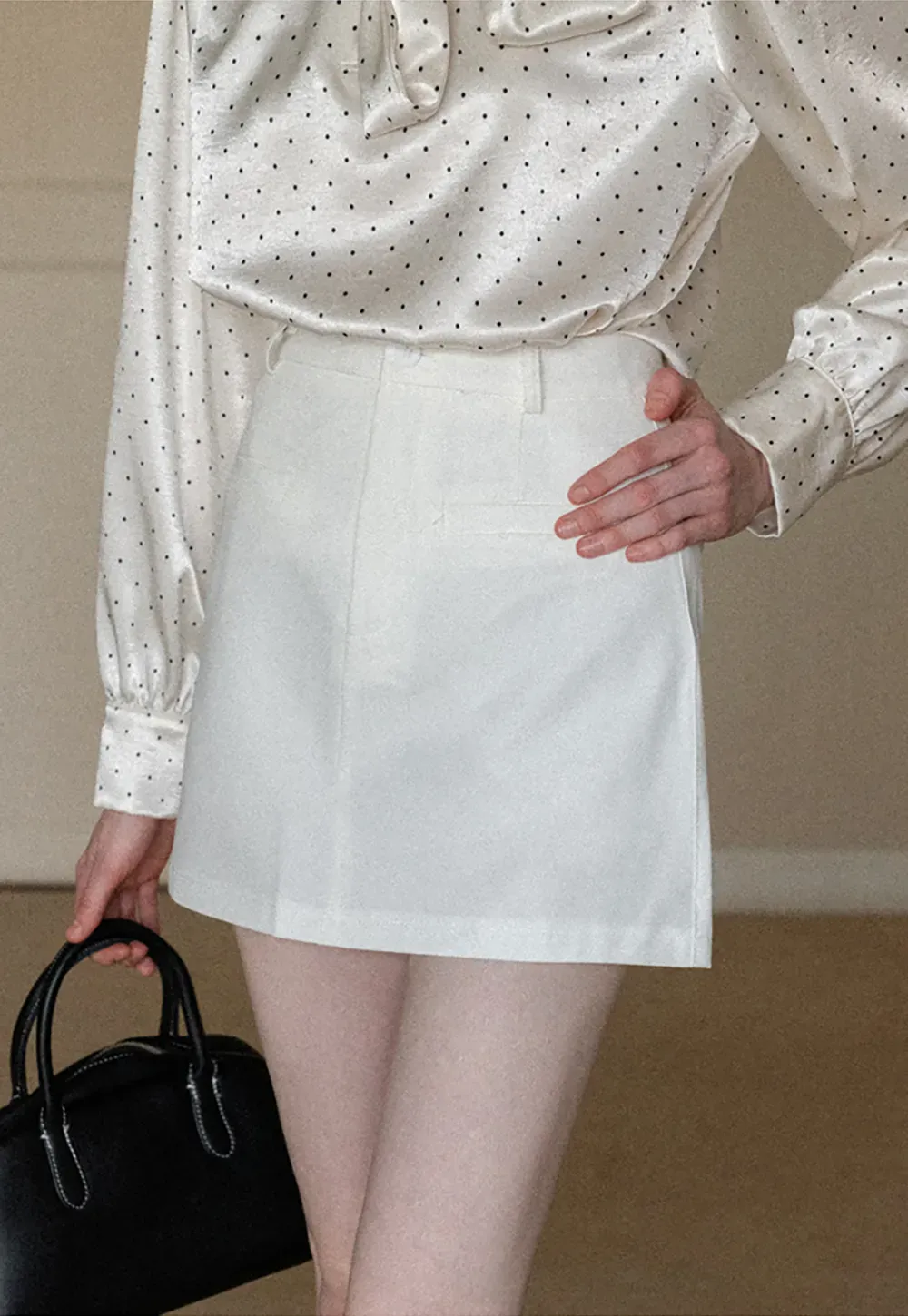 Elegant Mini Skirt with High Waist Design