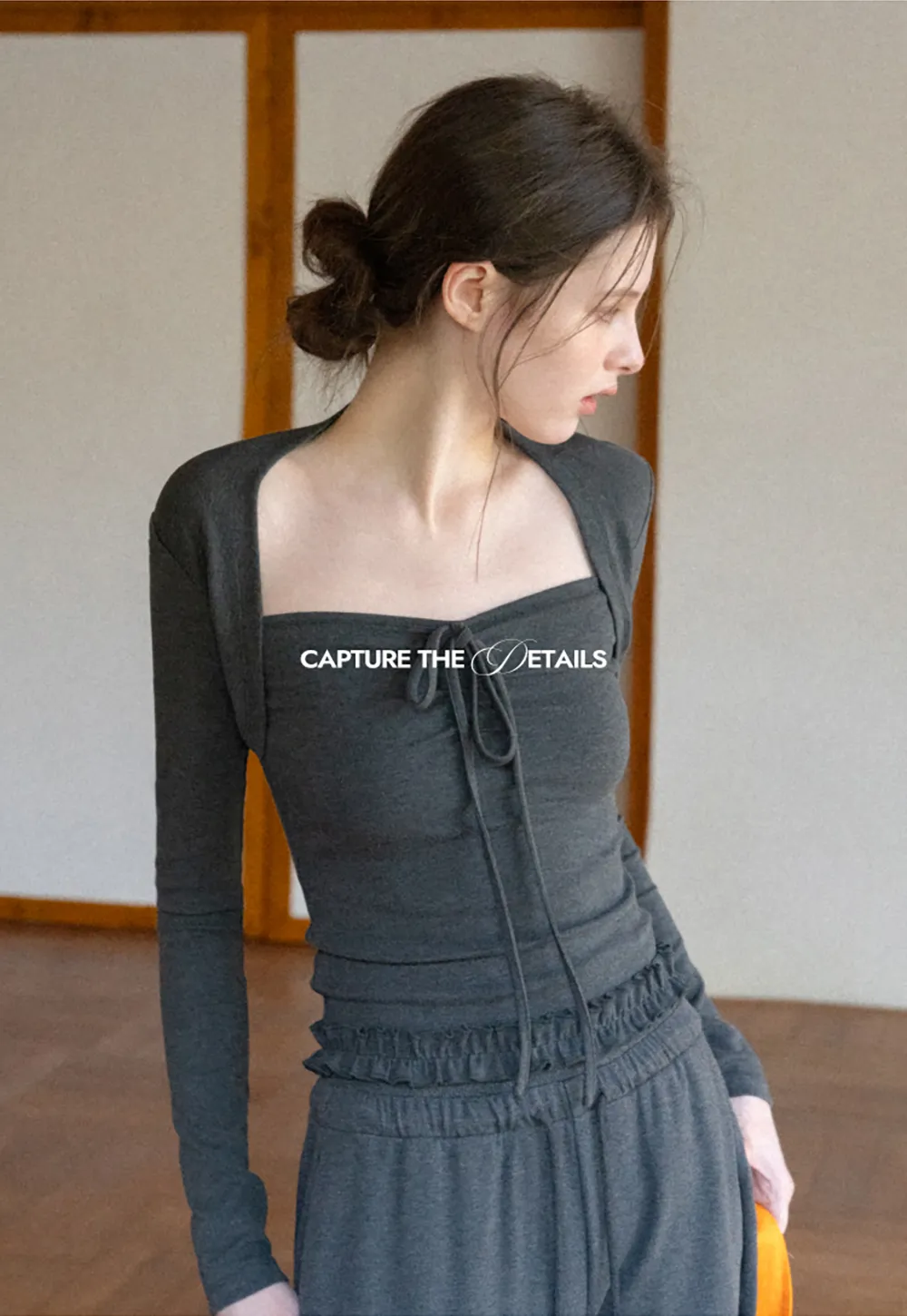 T shirt and casual pants with drawstring waist