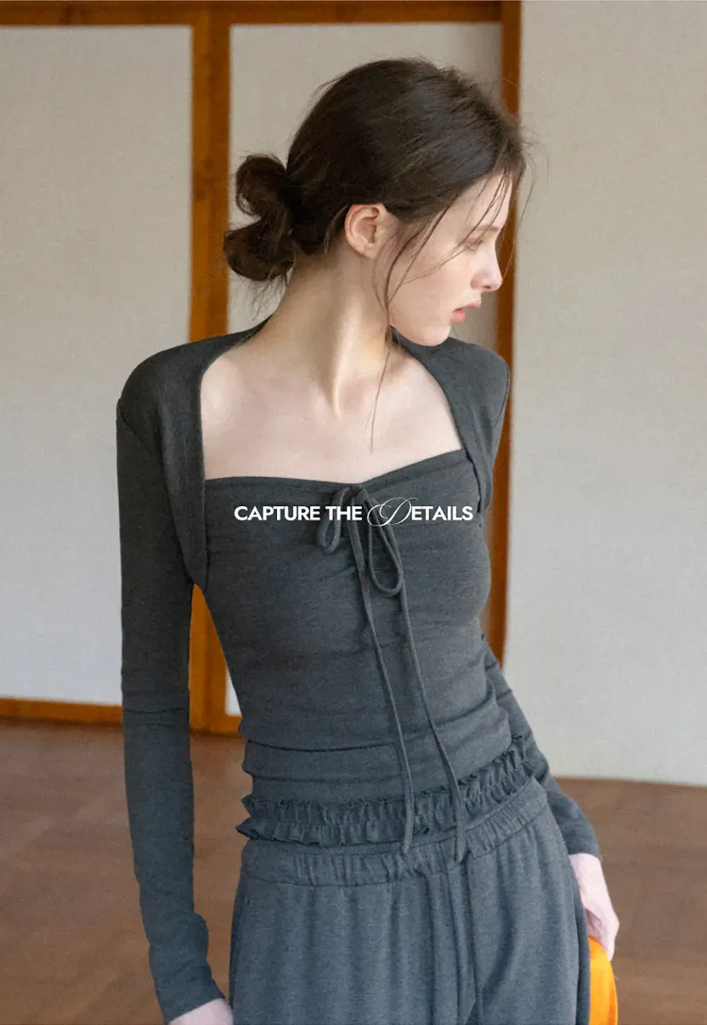 T shirt and casual pants with drawstring waist