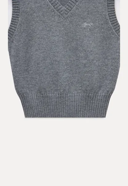 V-Neck Knit Sweater Vest