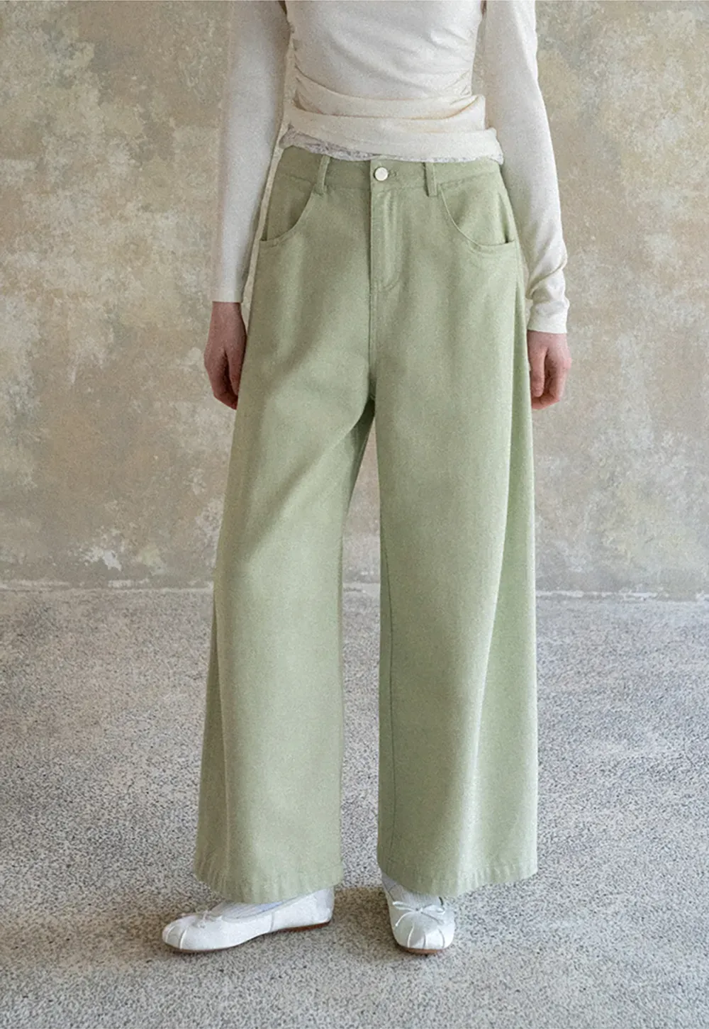 Wide Leg High Waist Casual Pants